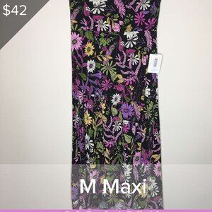 LuLaRoe Maxi skirt M NWT multicolor floral